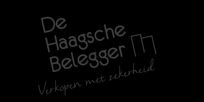 Logo van De Haagsche Belegger met de slogan Verkopen met zekerheid